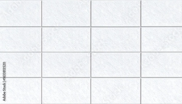 Obraz A grid of white rectangular tiles