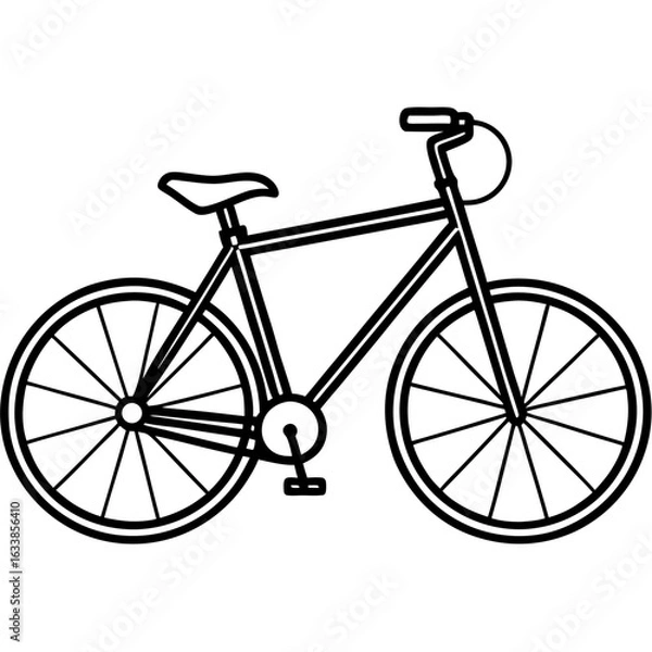 Obraz vintage bicycle silhouette