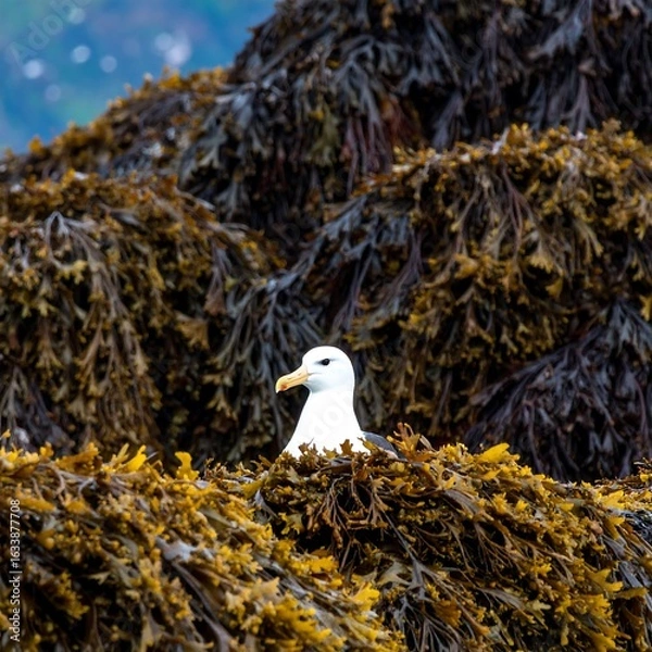 Obraz Seabird amidst seaweed (3)