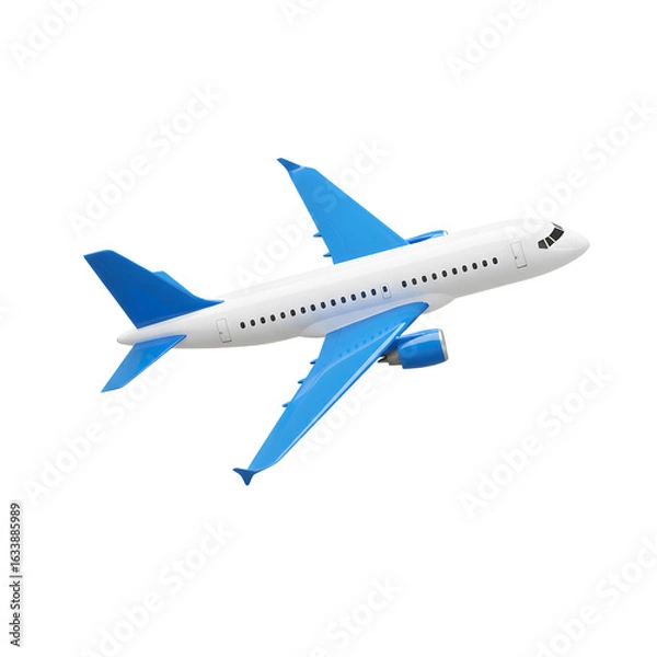 Obraz Airplane soaring through the bright sky