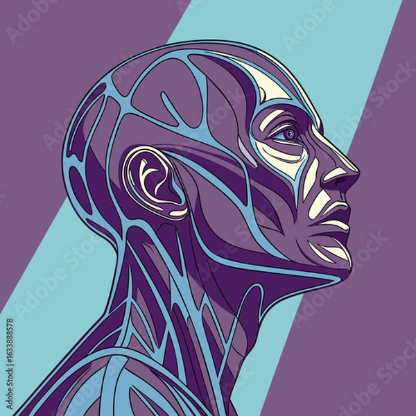 Fototapeta woman head silhouette