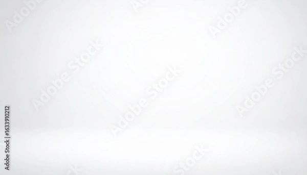 Fototapeta Minimalistic white background with soft lighting and a clean, empty surface—ideal for product display or mockups.

