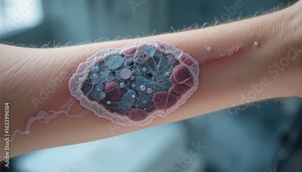 Obraz Bioengineered tissue graft on a human arm