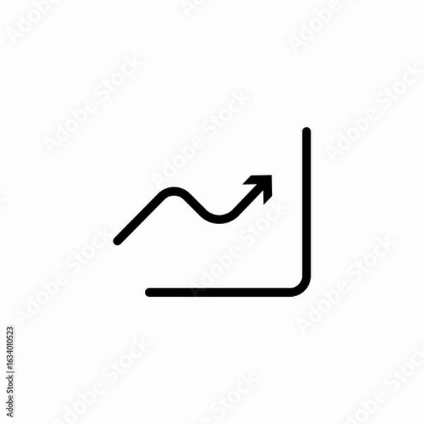 Fototapeta wavy line with arrow icon sign vector