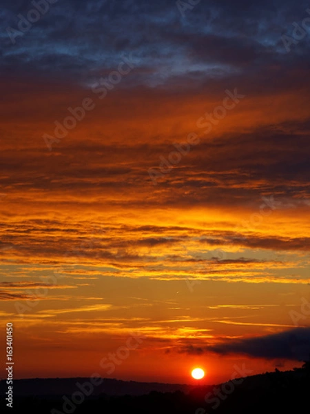 Fototapeta Sunset with colorful clouds
