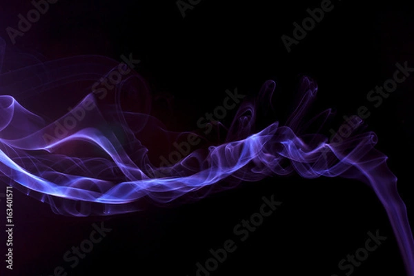 Obraz Dym i mgła na czarnym tle