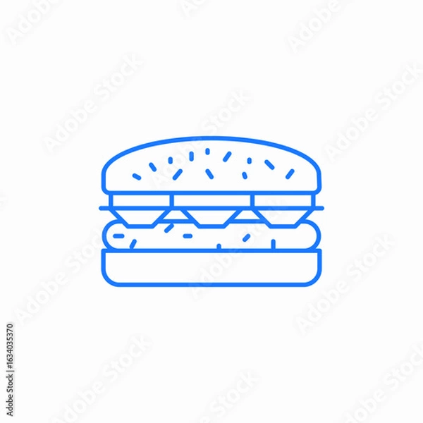 Obraz burger food icon sign vector
