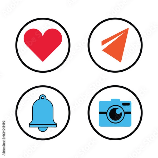 Fototapeta social media icon bundle.