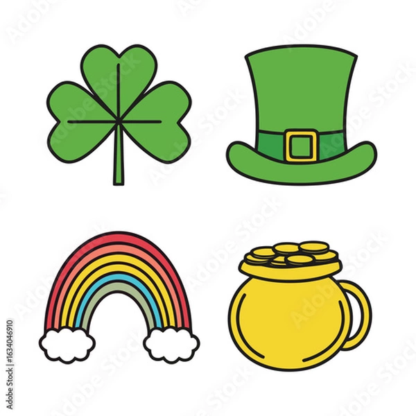 Fototapeta st pa tricks day vector bundle