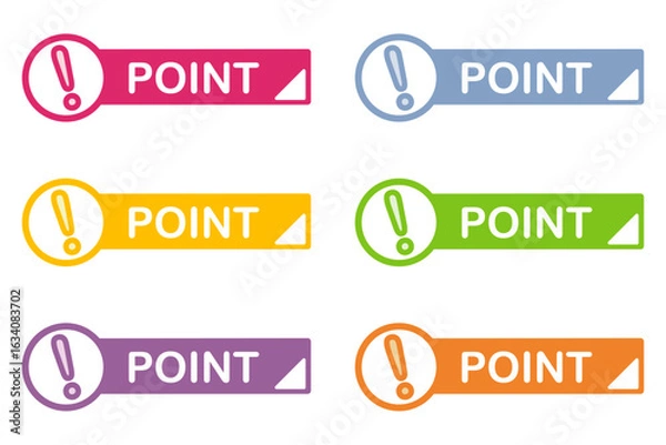 Fototapeta イラスト素材：ポイント,重要,エクスクラメーションマーク,チェック,注目,注意
