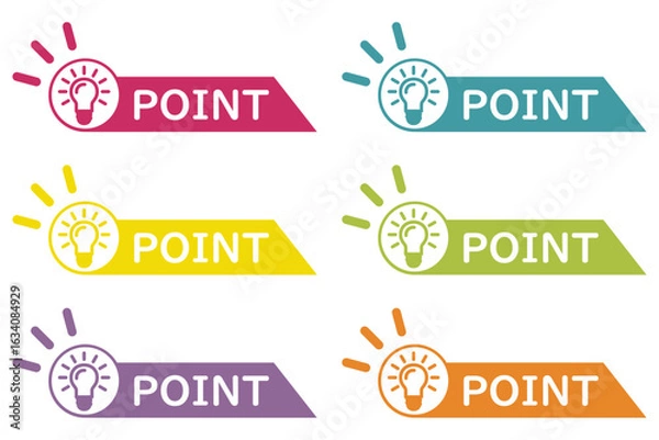 Fototapeta イラスト素材：ポイント,重要,電球,チェック,注目,注意	
