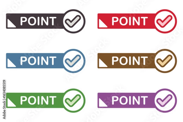 Fototapeta イラスト素材：ポイント,重要,マーク,チェック,注目,注意	
