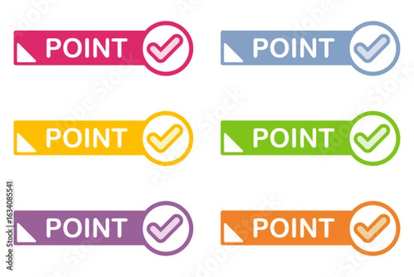 Fototapeta イラスト素材：ポイント,重要,マーク,チェック,注目,注意	

