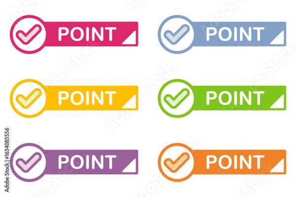 Fototapeta イラスト素材：ポイント,重要,マーク,チェック,注目,注意	
