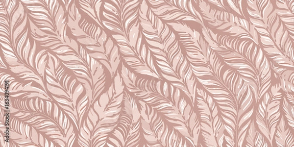 Fototapeta Elegant pink feather pattern with a subtle textured background