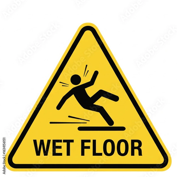 Fototapeta caution wet floor