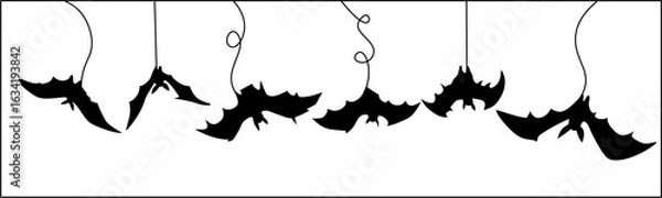 Obraz background ilustration hanging bats
