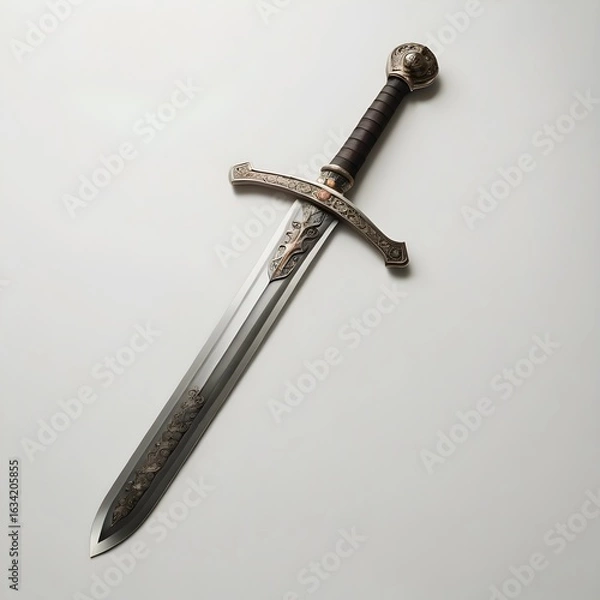 Obraz old sword on a black background