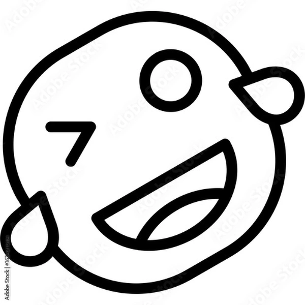 Obraz Face grin squint tears Icon