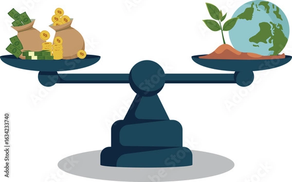 Obraz Dollar Coin Cash Financial management Business Growth Money Concept Art Vector Illustration
