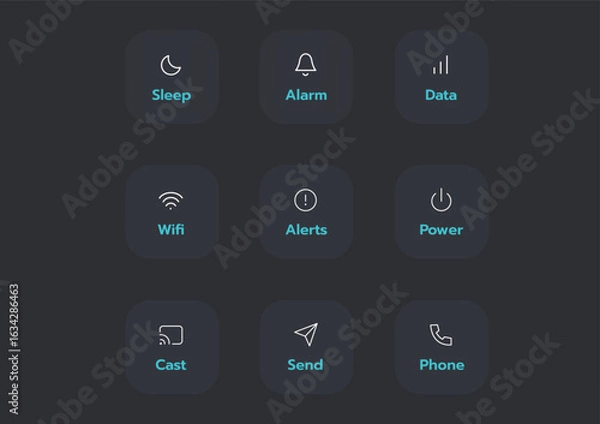 Obraz 3D Neumorphic Soft UI Design. 3D Bottons.