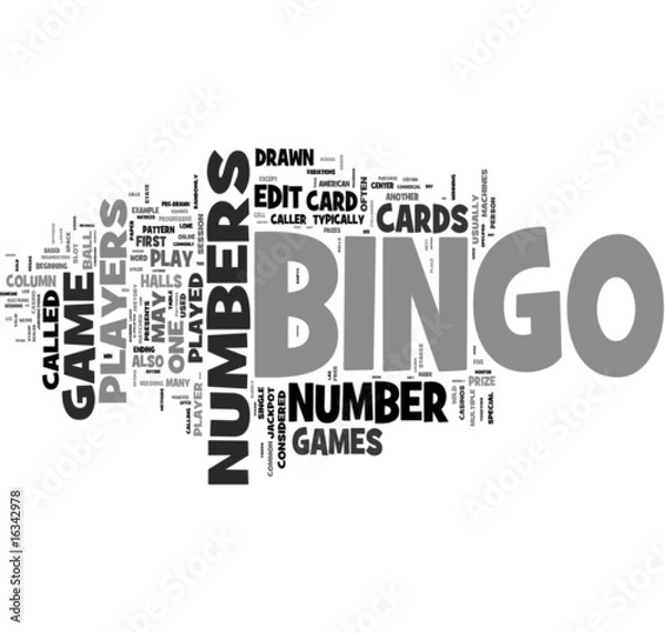 Fototapeta Bingo word cloud