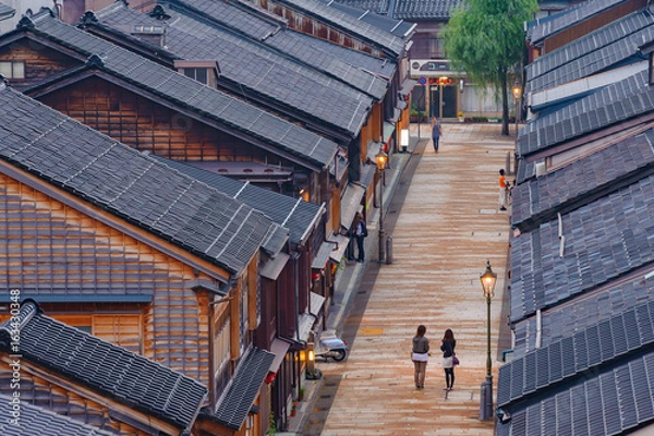 Obraz 金沢東茶屋街夕景