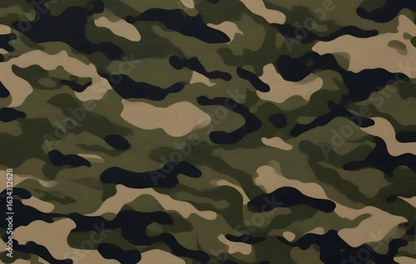 Fototapeta camouflage, army style, khaki color, protective print. stylish design for uniform