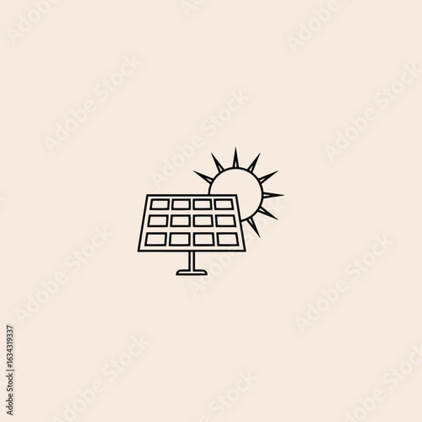 Fototapeta Electricity icon flat vector design.