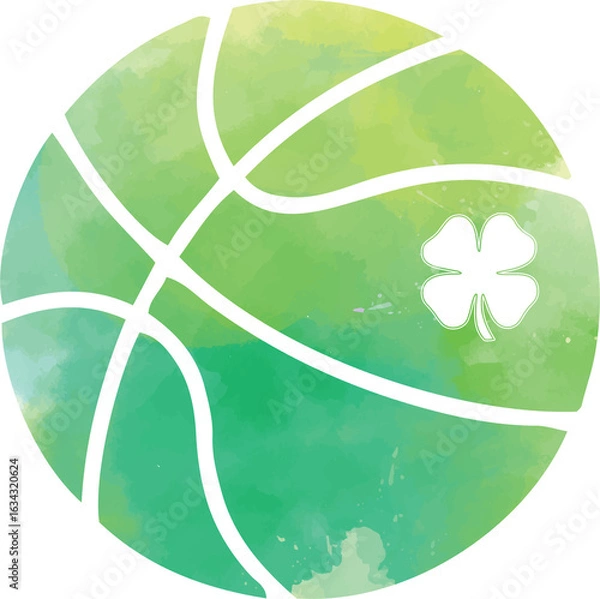 Obraz Basketball Shamrock Irish St Patrick's Day