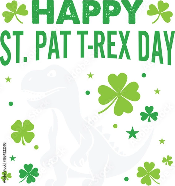Obraz Happy St Pat Trex Day Dino St Patricks Day