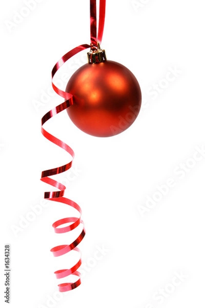 Obraz red christmas ball