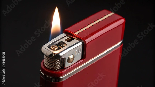 Obraz red lighter on black