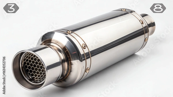 Obraz metal flashlight isolated on white