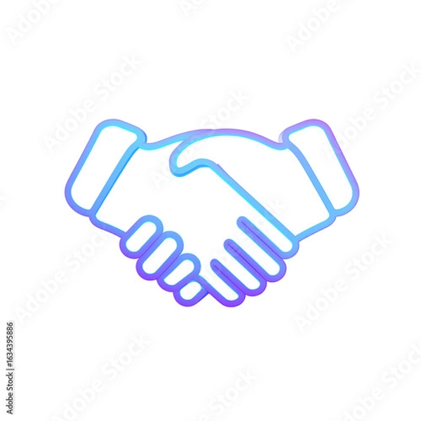 Fototapeta handshake icon vector illustration