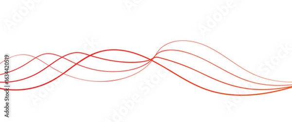 Fototapeta style abstract wave thin curved lines graphic for design