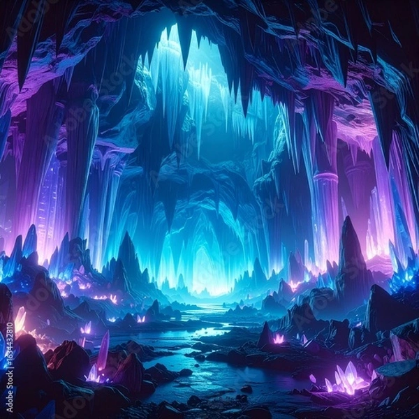 Fototapeta バイオルミネセントクリスタル洞窟