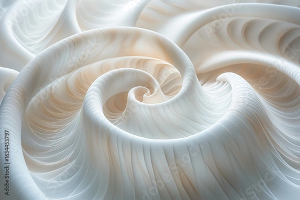 Obraz Elegant White Fabric Texture, Smooth and Wavy Background Design Art.