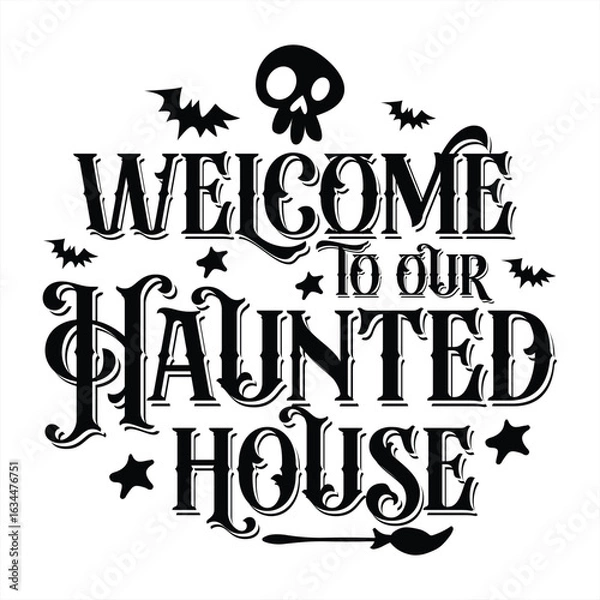 Obraz welcome to our haunted house