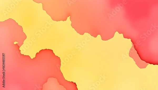 Obraz 추상수묵화배경노란색자주색혼합