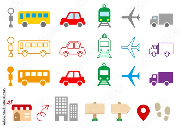 Obraz ショップ　アクセスマップ用アイコンセット