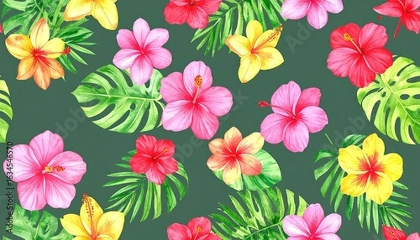 Fototapeta Tropical floral arrangement