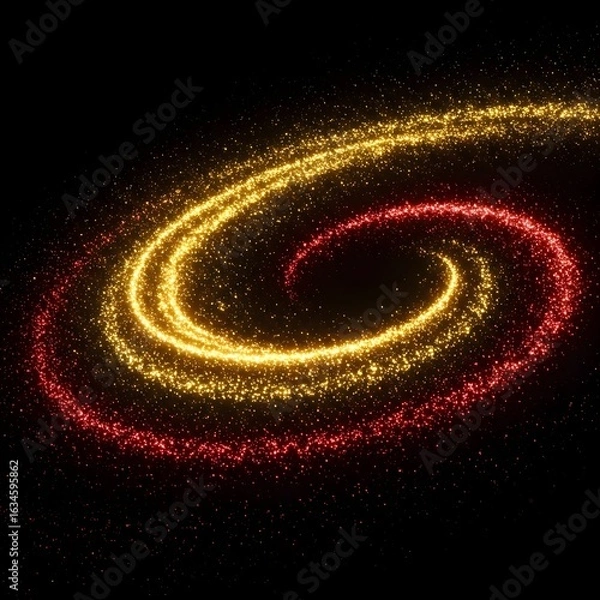 Fototapeta Generative AI, Abstract image of firework particles spiraling in motion