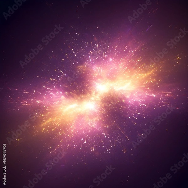 Fototapeta Generative AI, Abstract image of a firework explosion spreading like a nebula