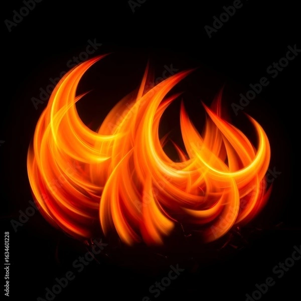 Fototapeta Generative AI, Abstract background image of flames