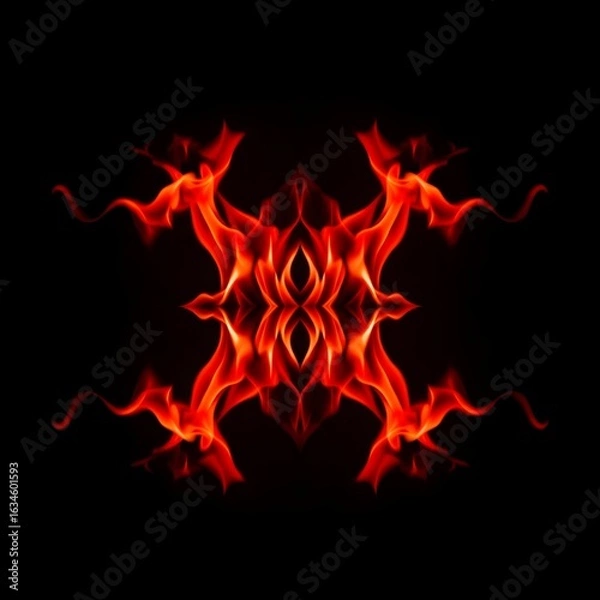 Fototapeta Generative AI, Abstract background image of flames