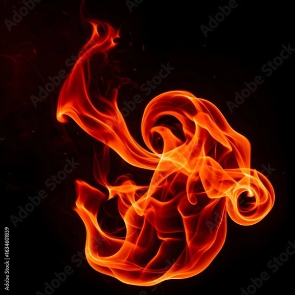 Fototapeta Generative AI, Abstract background image of flames