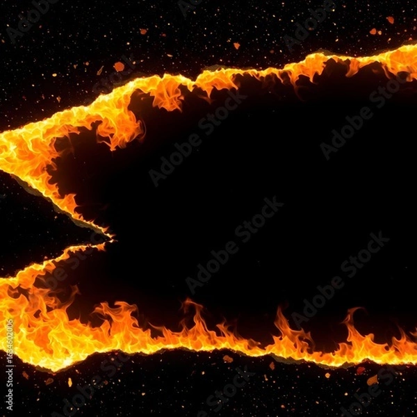 Fototapeta Generative AI, Abstract background image of flames