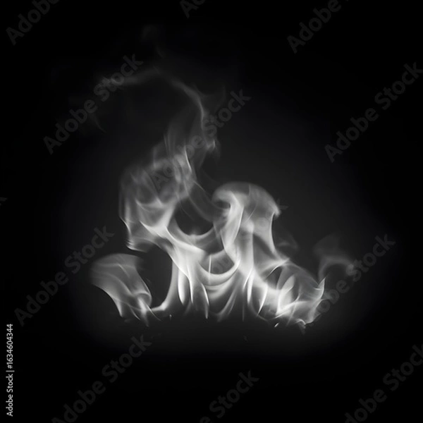 Fototapeta Generative AI, Abstract background image of cold flames
