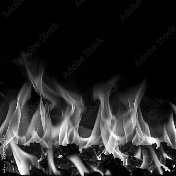 Fototapeta Generative AI, Abstract background image of cold flames
